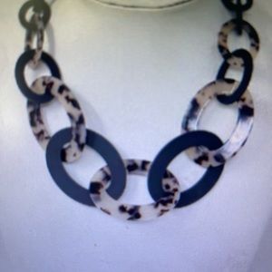 Two Tone Leopard Link Necklace set